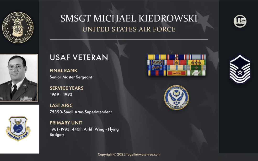 Service Reflections of SMSgt Michael Kiedrowski, U.S. Air Force (1969-1993)